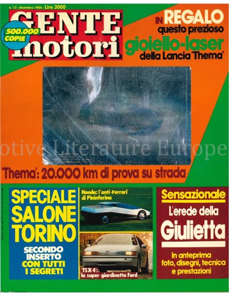 1984 GENTE MOTORI MAGAZINE 154 ITALIAANS
