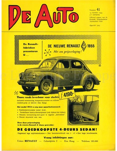 1954 DE AUTO MAGAZINE 41 NEDERLANDS