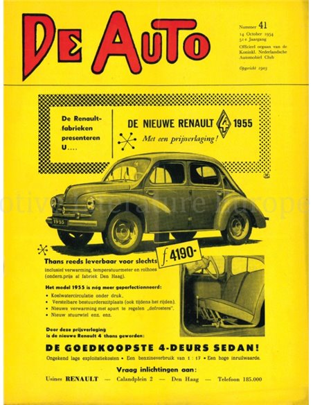 1954 DE AUTO MAGAZINE 41 DUTCH