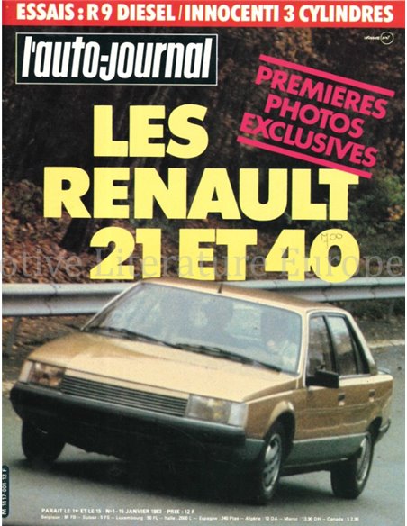 1983 L'AUTO-JOURNAL MAGAZIN 1 FRANZÖSISCH
