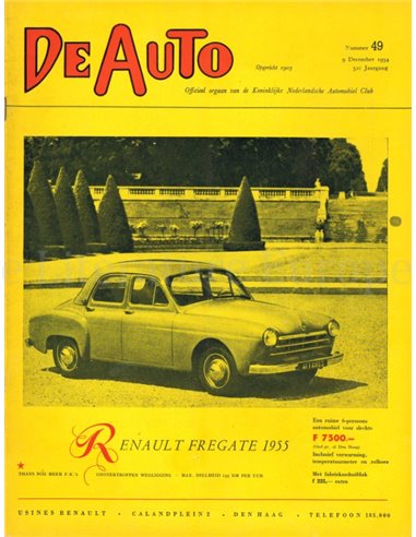 1954 DE AUTO MAGAZINE 49 NEDERLANDS