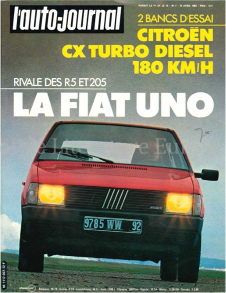 1983 L'AUTO-JOURNAL MAGAZIN 7 FRANZÖSISCH