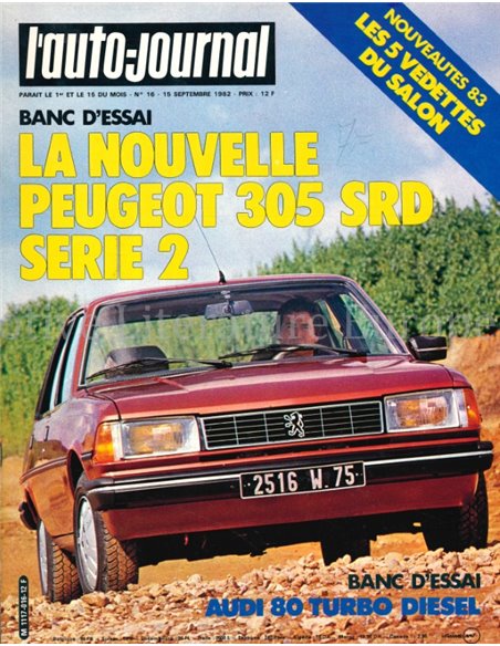 1982 L'AUTO-JOURNAL MAGAZIN 16 FRANZÖSISCH