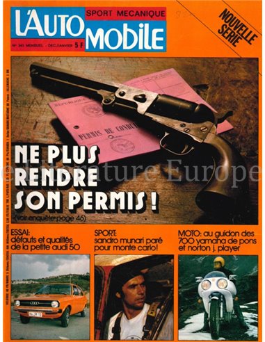 1974 L'AUTOMOBILE MAGAZINE 343 FRANS