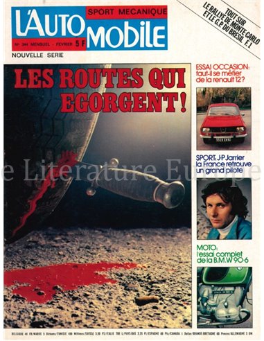 1975 L'AUTOMOBILE MAGAZINE 344 FRENCH
