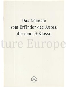 1991 MERCEDES BENZ S KLASSE BROCHURE NEDERLANDS