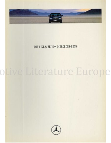 1991 MERCEDES BENZ S KLASSE BROCHURE DUITS