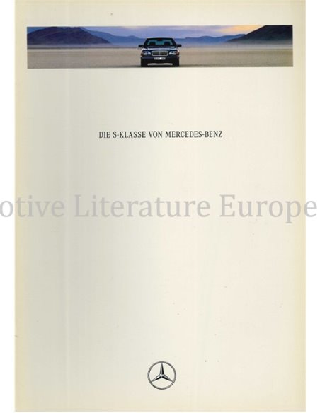 1991 MERCEDES BENZ S KLASSE BROCHURE DUITS