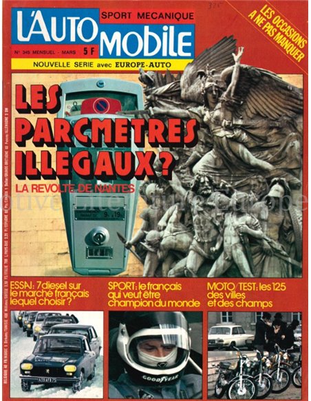 1975 L'AUTOMOBILE MAGAZINE 345 FRANS