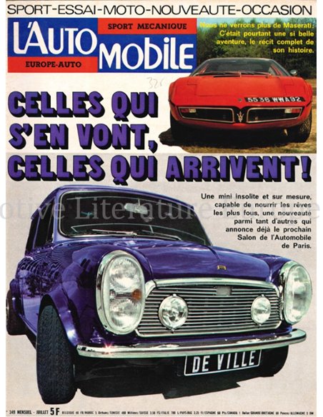 1975 L'AUTOMOBILE MAGAZINE 349 FRANS