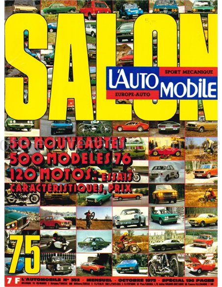1975 L'AUTOMOBILE MAGAZINE 352 FRANS