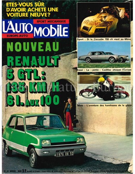 1976 L'AUTOMOBILE MAGAZINE 357 FRENCH