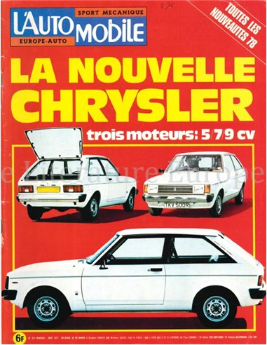 1977 L'AUTOMOBILE MAGAZIN 374 FRANZÖSISCH