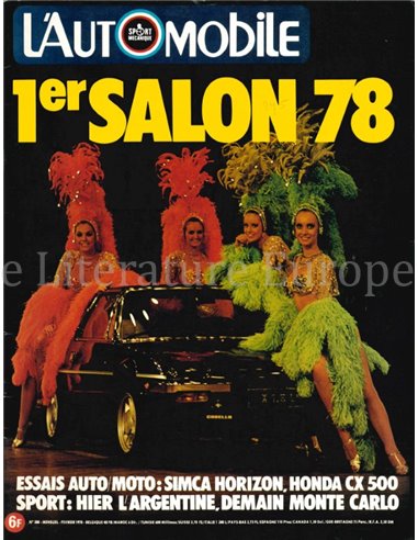 1978 L'AUTOMOBILE MAGAZIN 380 FRANZÖSISCH