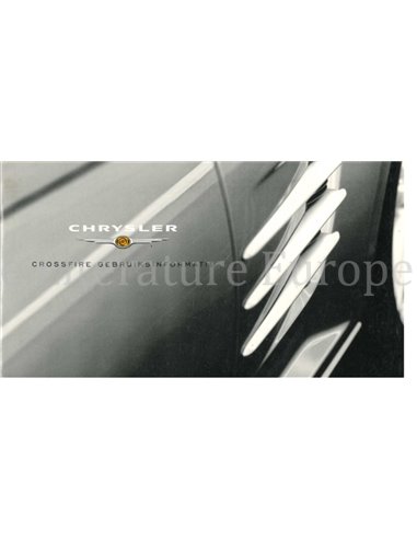 2007 CHRYSLER CROSSFIRE OWNERS MANUAL DUTCH