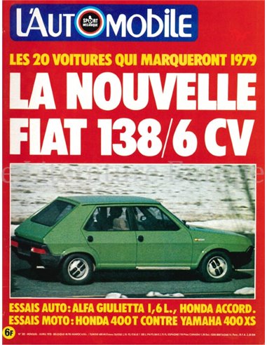 1978 L'AUTOMOBILE MAGAZIN 382 FRANZÖSISCH