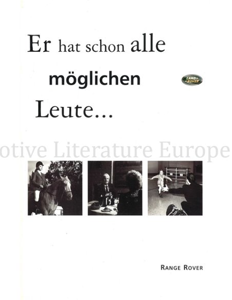 1994 RANGE ROVER BROCHURE DUITS