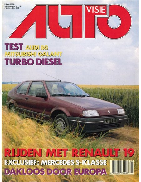 1988 AUTOVISIE MAGAZIN 15 NIEDERLÄNDISCH