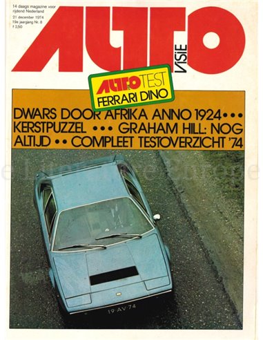 1974 AUTOVISIE MAGAZIN 08N NIEDERLÄNDISCH
