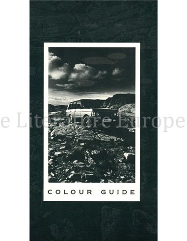 1989 RANGE ROVER KLEURENKAART BROCHURE ENGELS