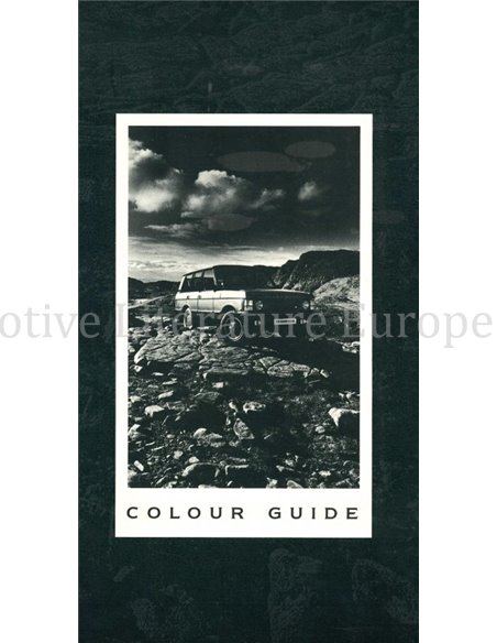 1989 RANGE ROVER FARBKARTE PROSPEKT ENGLISCH