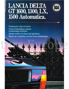 1984 LANCIA DELTA FARBEN & INNENAUSSTATTUNG PROSPEKT