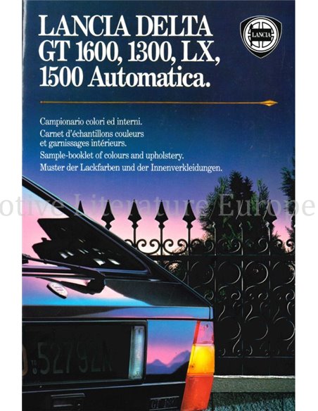 1984 LANCIA DELTA COLOURS & INTERIOR BROCHURE