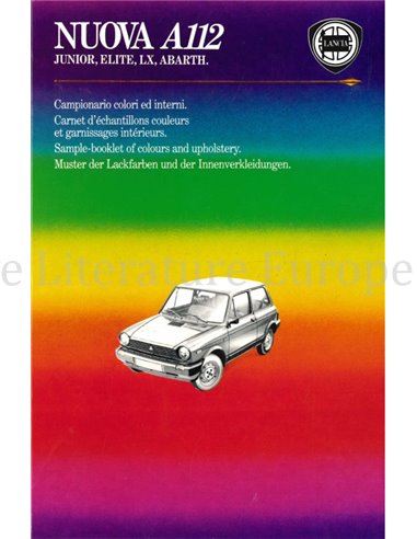 1984 LANCIA A112 COLOURS & INTERIOR BROCHURE