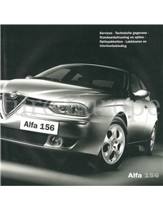 2002 ALFA ROMEO 156 BROCHURE DUTCH 2