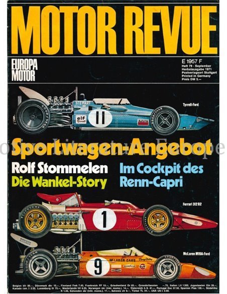1971 MOTOR REVUE MAGAZINE 79 GERMAN