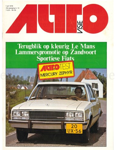 1978 AUTOVISIE MAGAZINE 13 NEDERLANDS