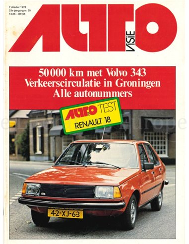 1978 AUTOVISIE MAGAZIN 20 NIEDERLÄNDISCH