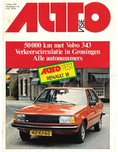 1978 AUTOVISIE MAGAZINE 20 DUTCH
