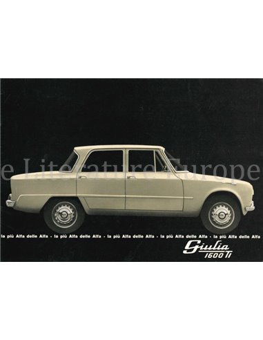 1962 ALFA ROMEO GIULIA 1600 TI BROCHURE ITALIAN