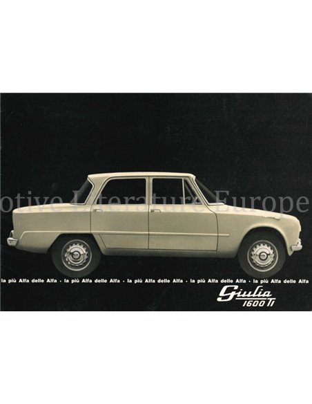 1963 ALFA ROMEO GIULIA 1600 TI BROCHURE ITALIAANS