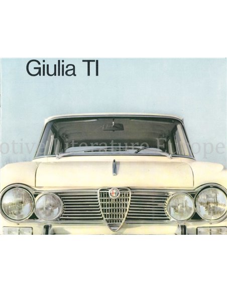 1965 ALFA ROMEO GIULIA TI BROCHURE ENGELS