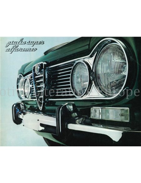 1965 ALFA ROMEO GIULIA SUPER BROCHURE ENGELS
