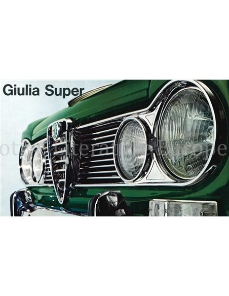 1966 ALFA ROMEO GIULIA SUPER BROCHURE ENGELS