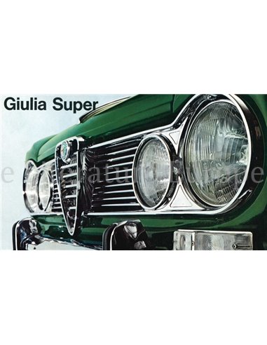 1966 ALFA ROMEO GIULIA SUPER BROCHURE FRANS