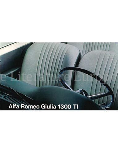 1968 ALFA ROMEO GIULIA 1300 TI BROCHURE ENGLISH