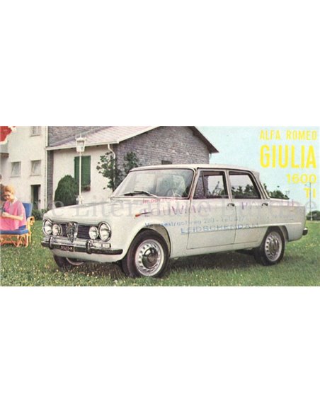 1962 ALFA ROMEO GIULIA 1600 TI BROCHURE ENGELS