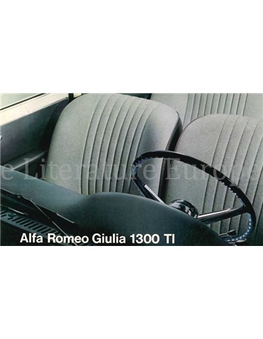1967 ALFA ROMEO GIULIA 1300 TI BROCHURE DUITS