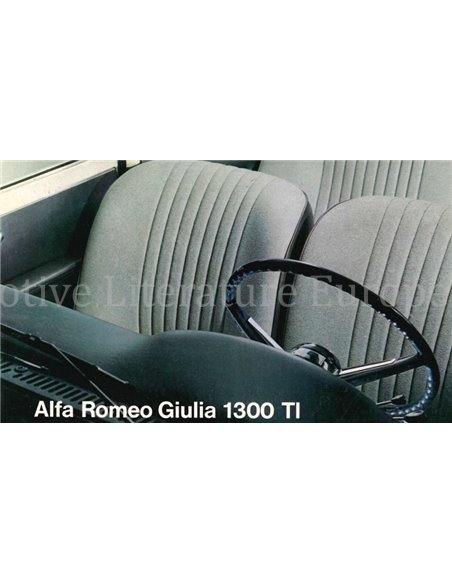 1967 ALFA ROMEO GIULIA 1300 TI BROCHURE DUITS