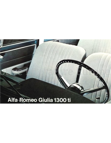 1967 ALFA ROMEO GIULIA 1300 TI BROCHURE ENGELS