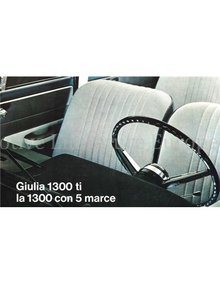 1967 ALFA ROMEO GIULIA 1300 TI BROCHURE ITALIAN