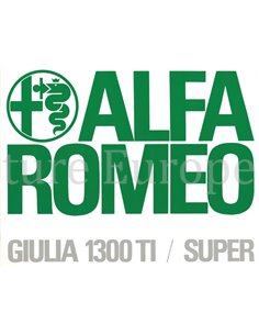 1969 ALFA ROMEO GIULIA 1300 TI / SUPER BROCHURE ENGELS