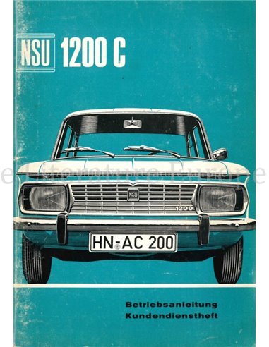 1968 NSU 1200 C BETRIEBSANLEITUNG DEUTSCH