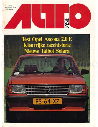 1980 AUTOVISIE MAGAZIN 11 NIEDERLÄNDISCH