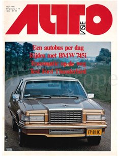 1980 AUTOVISIE MAGAZIN 14 NIEDERLÄNDISCH