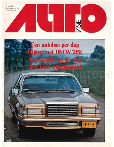 1980 AUTOVISIE MAGAZIN 14 NIEDERLÄNDISCH